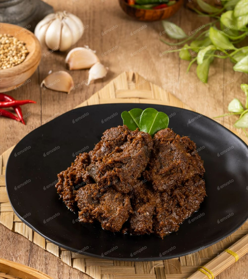 Hidangan Kuliner Rendang Daging dengan Resep Autentik
